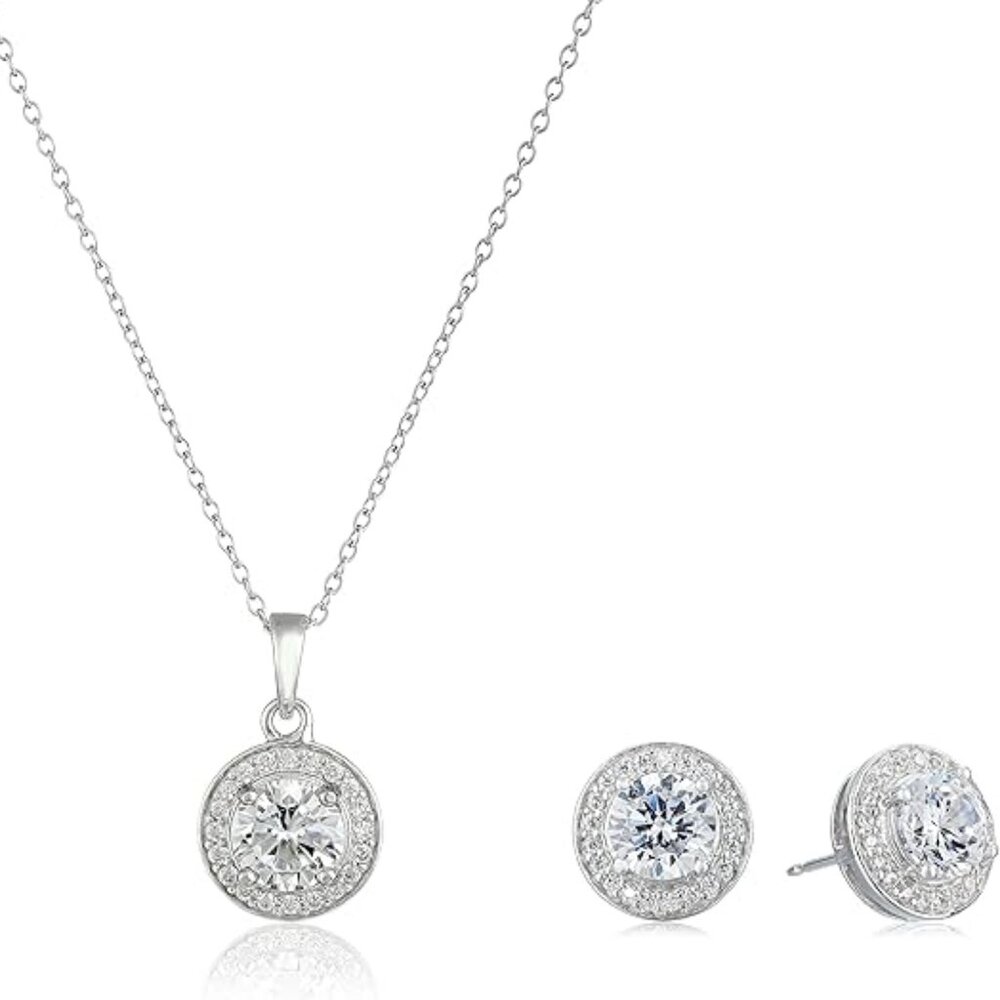 Amazon Essentials Necklace and Stud Earrings Jewelry Set